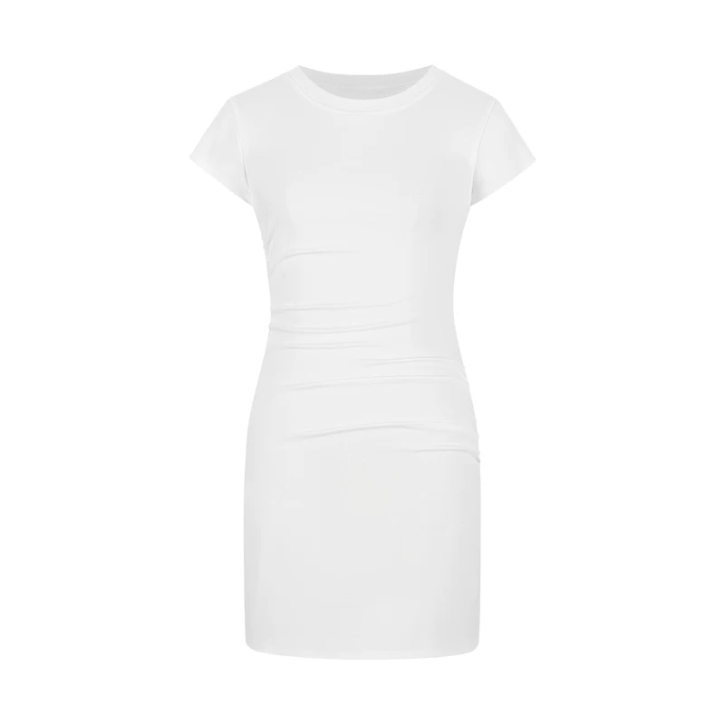 Körperbetontes Mini-Sommerkleid mit Raffung und kurzen Ärmeln für Damen - Image 12