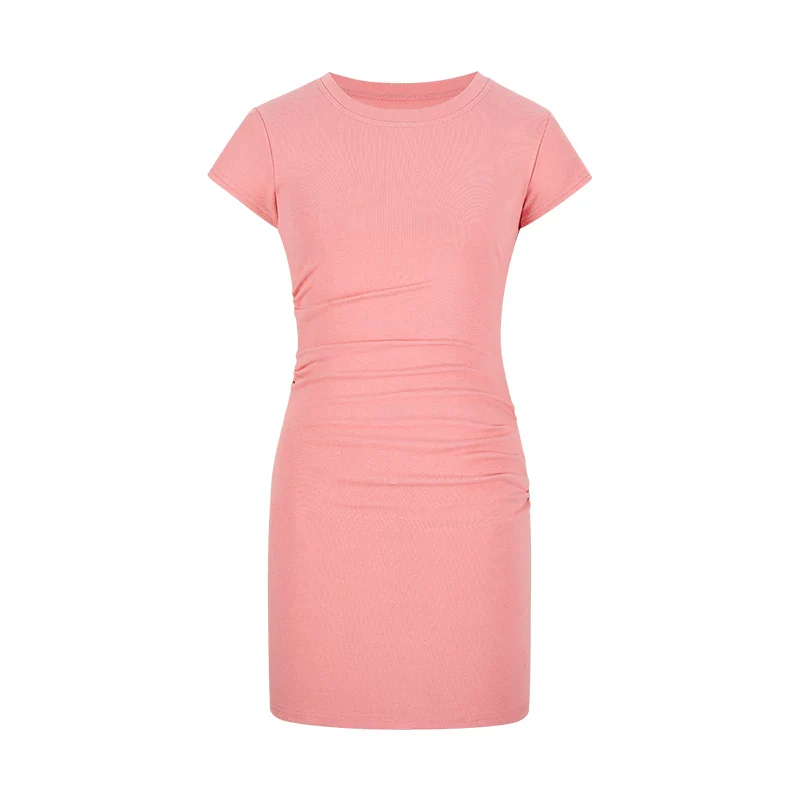 Körperbetontes Mini-Sommerkleid mit Raffung und kurzen Ärmeln für Damen - Image 14