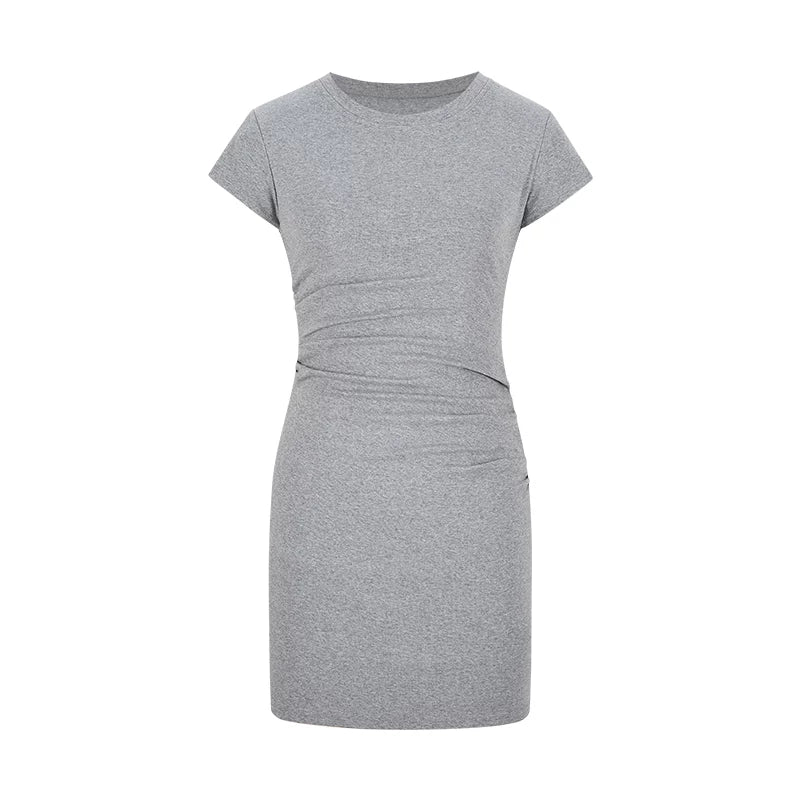 Körperbetontes Mini-Sommerkleid mit Raffung und kurzen Ärmeln für Damen - Image 15