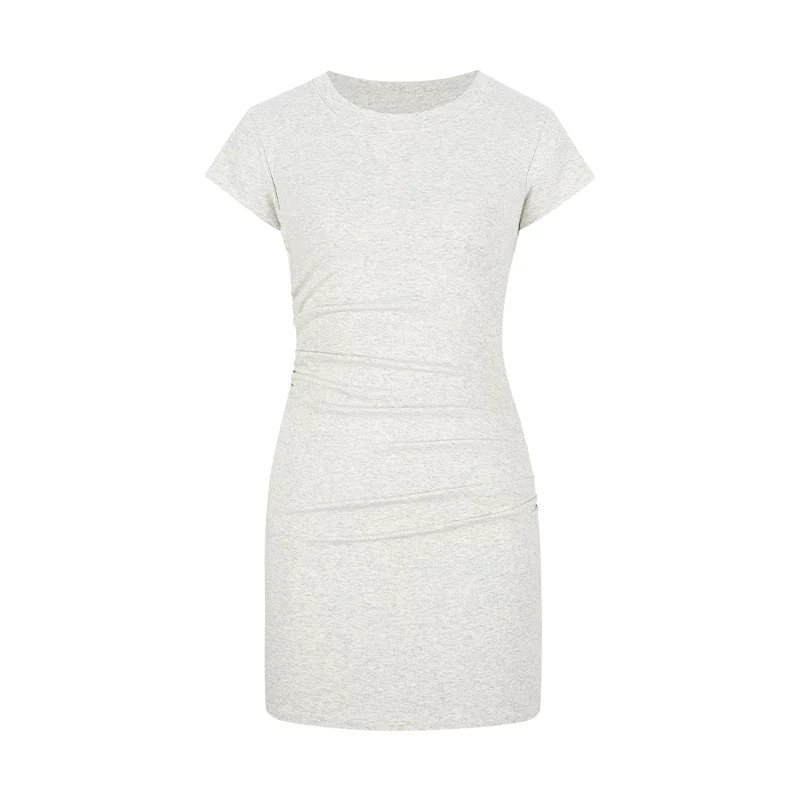 Körperbetontes Mini-Sommerkleid mit Raffung und kurzen Ärmeln für Damen - Image 16