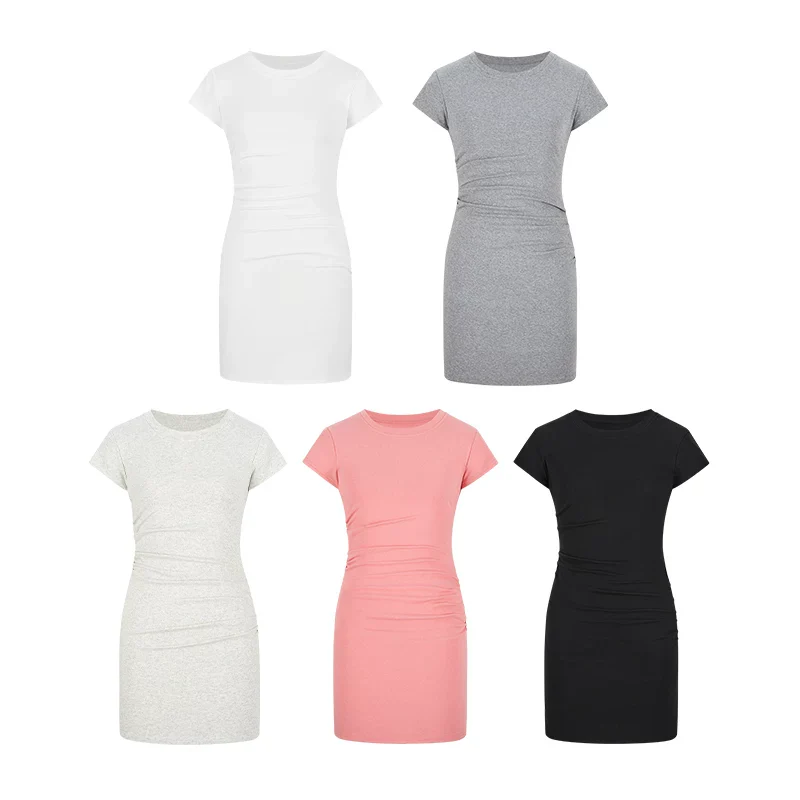 Körperbetontes Mini-Sommerkleid mit Raffung und kurzen Ärmeln für Damen - Image 4