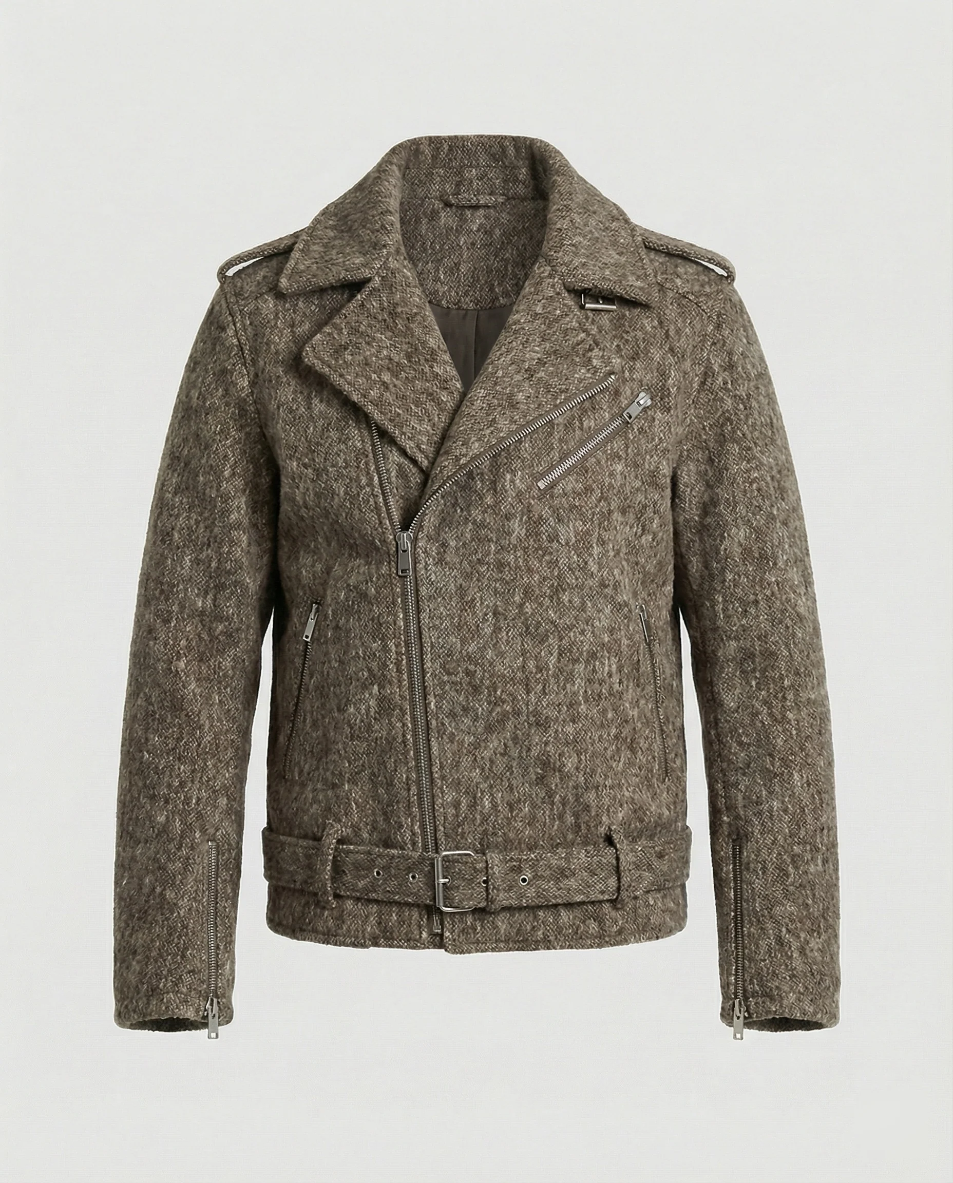 Kurzer Wollmantel Herren Retro Jacke Amerikanischer Stil Hochwertiger Sakko-Stil - Image 7