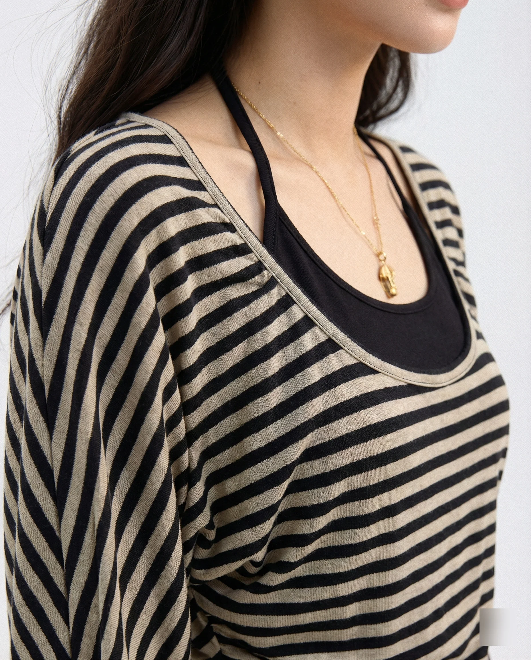 Kurzes Neckholder Top Ärmellos Slim Fit Damen Weste Schwarz - Image 2