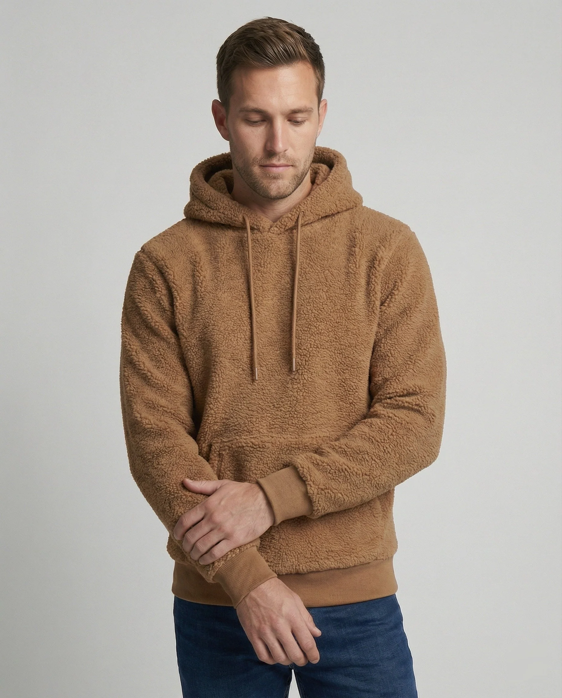 Kuscheliger Teddy Pullover Herren