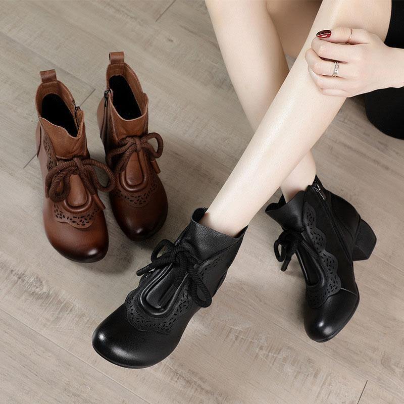 Damen Schnürstiefel mit Reißverschluss Heidi Mode - Image 2