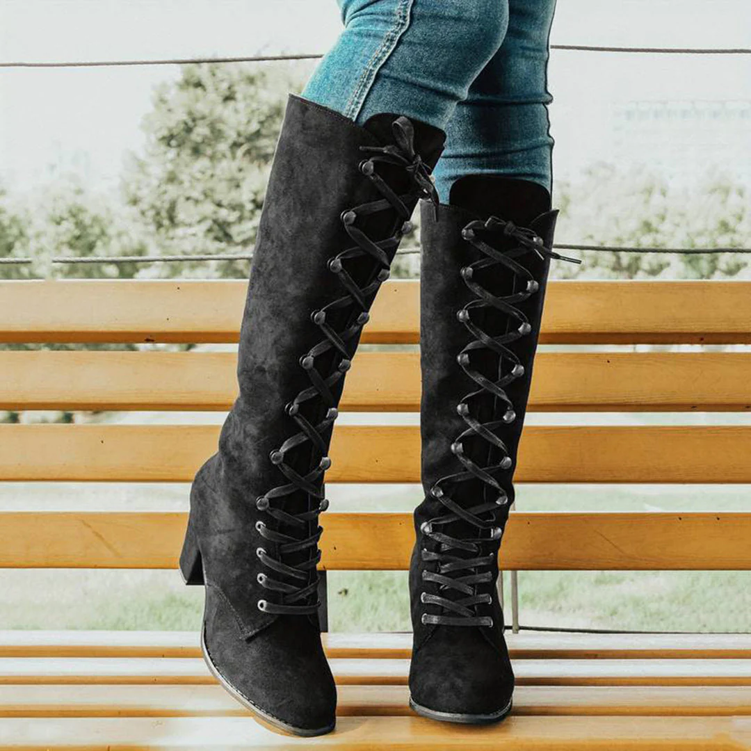 Langer Damen-Stiefel mit hohem Absatz Heidi Mode - Image 3