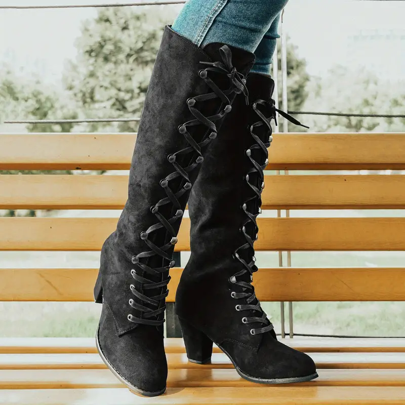 Langer Damen-Stiefel mit hohem Absatz Heidi Mode - Image 5