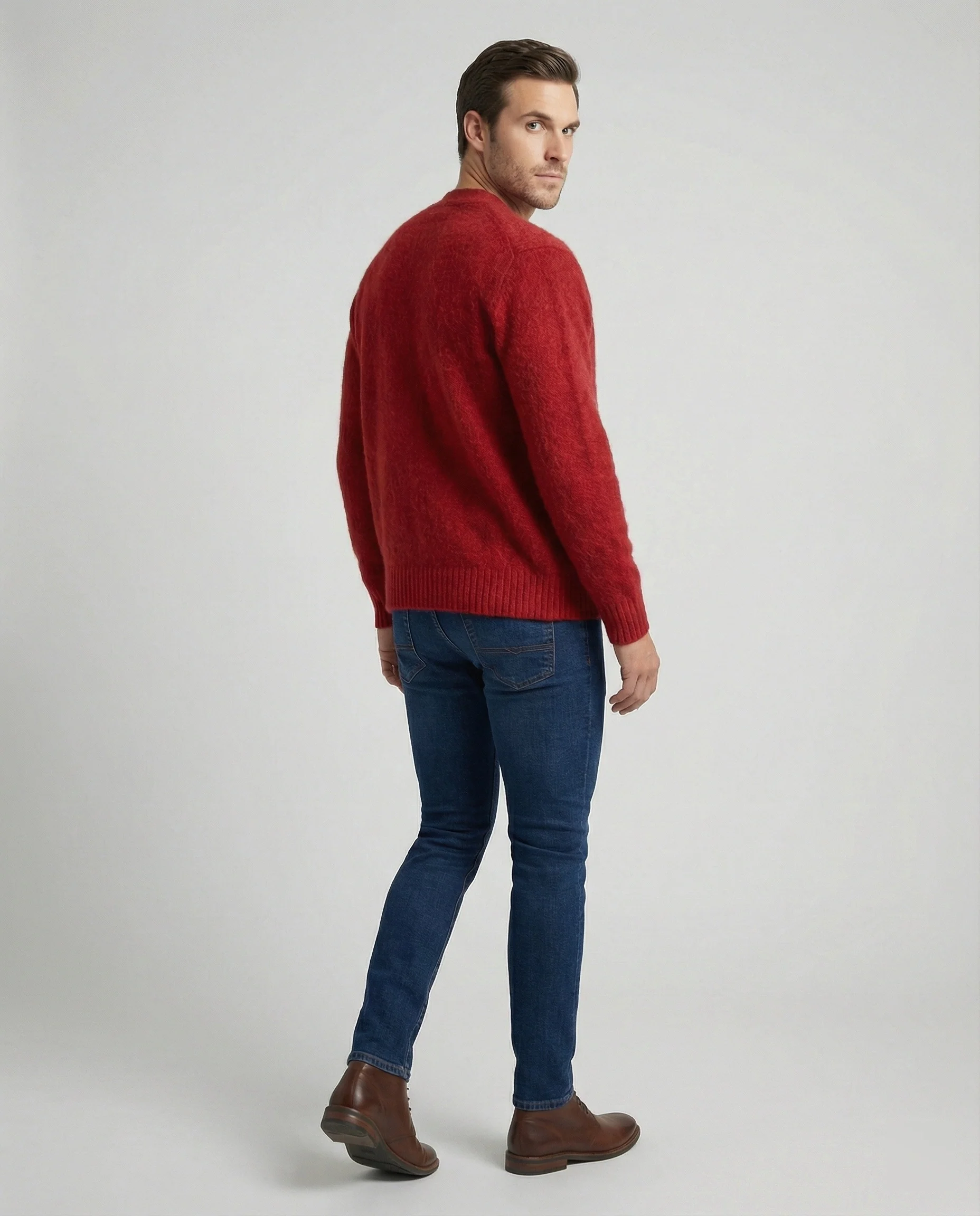 Lässige Retro Strickjacke mit bunten Regenbogen-Knöpfen und feiner Stickerei - Image 4