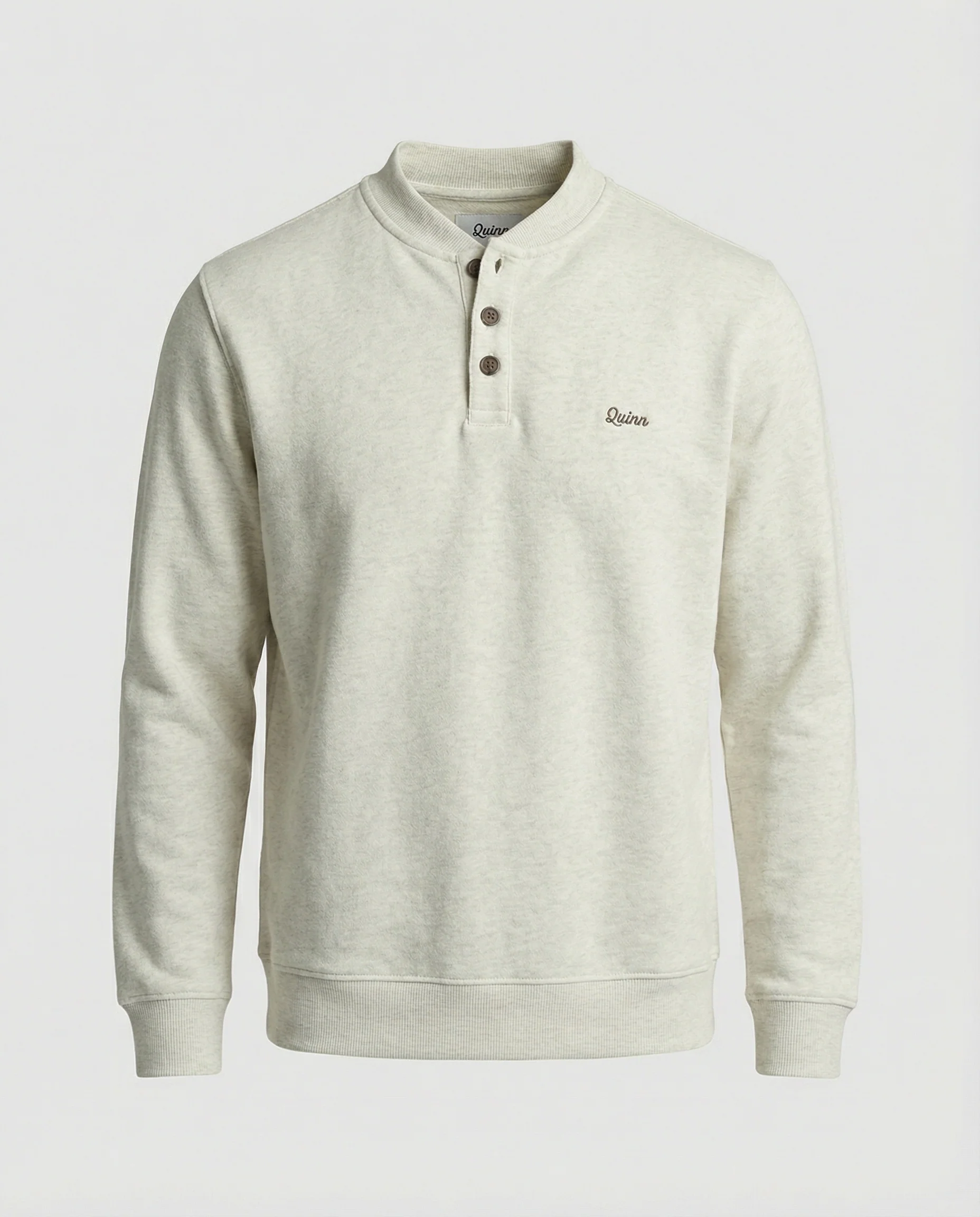 Lässiger Herren Hoodie Surrounded by a wall Kapuzenpullover Grau Meliert - Image 4