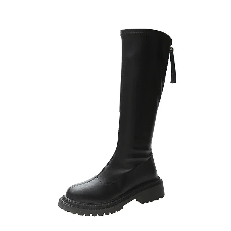 Lange Lederstil Damenstiefel Heidi Mode - Image 12