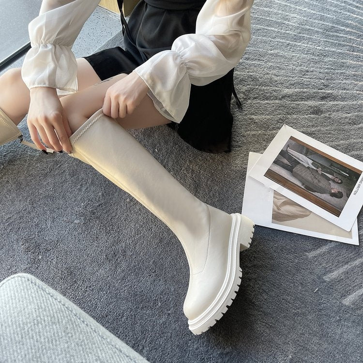 Lange Lederstil Damenstiefel Heidi Mode - Image 2
