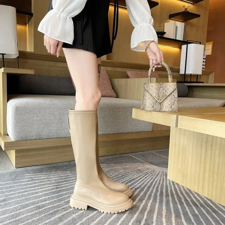 Lange Lederstil Damenstiefel Heidi Mode - Image 5