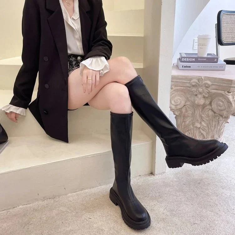 Lange Lederstil Damenstiefel Heidi Mode - Image 8