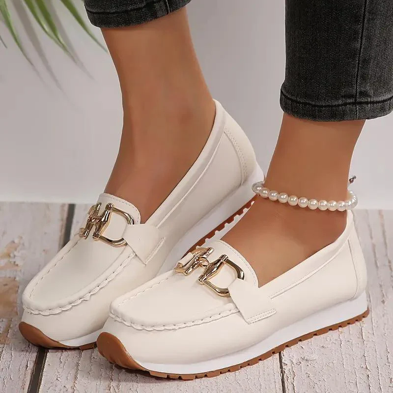 Loafer - Metall Schnalle - Slip-On - Ge shoes - Damenschuhe Heidi Mode - Image 6