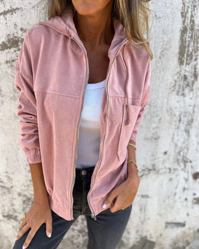 Heidi-Mode | leichte Cord-Jacke mit Kapuze für Damen - Image 7