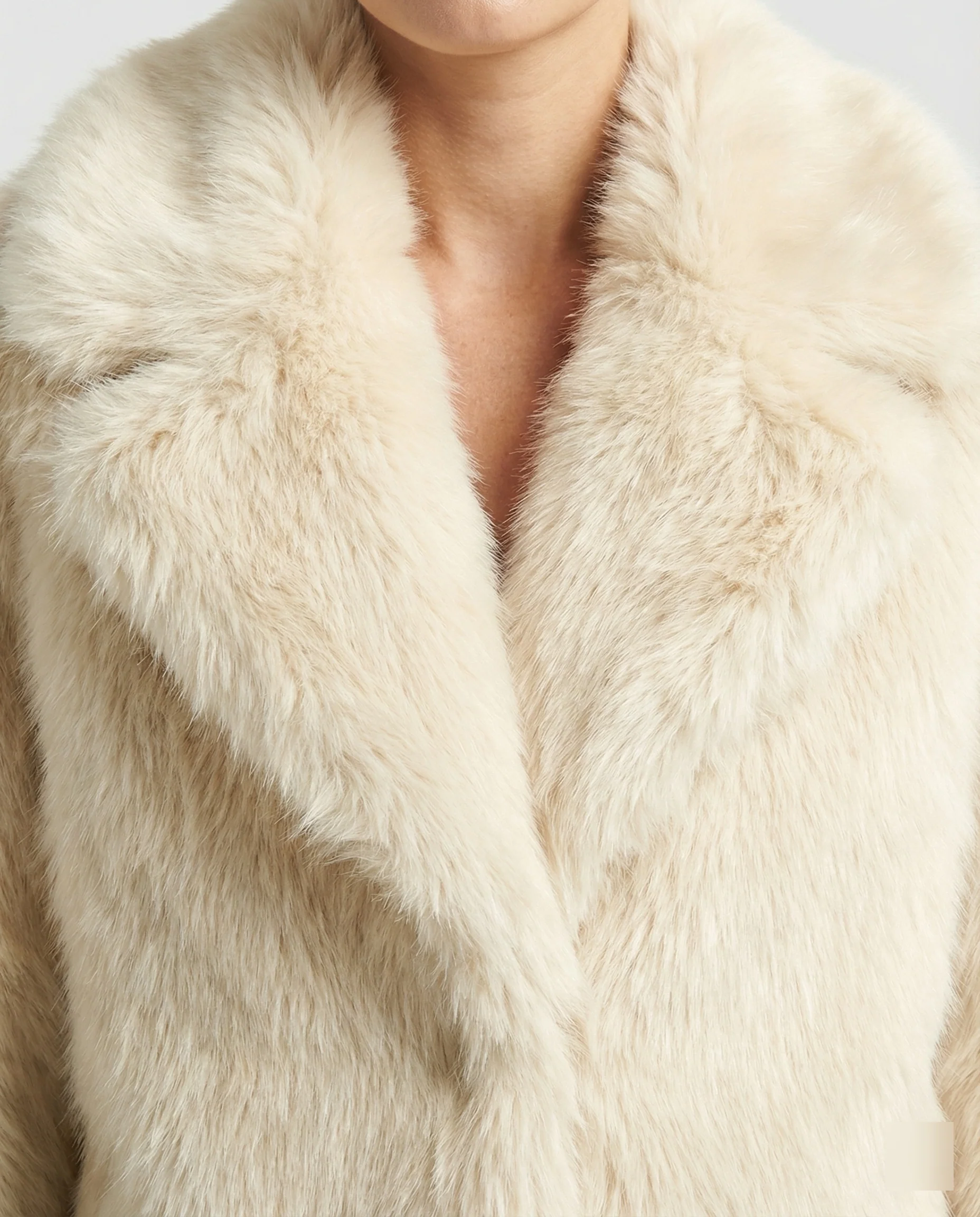 Luxuriöse Kunstpelz Jacke Damen Party Kunstfuchs Pelzmantel Elegant - Image 2