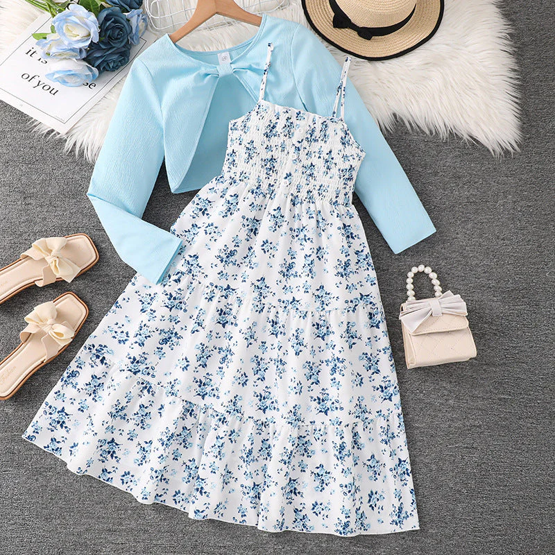 Mädchen Midi-Kleid mit Schickem Rüschensaum und Modischem Oberteil Heidi-Mode - Image 8
