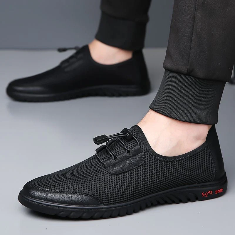 Herren Leichte Atmungsaktive Mesh Slip-On Sneaker mit Ergonomischer Passform Heidi-Mode