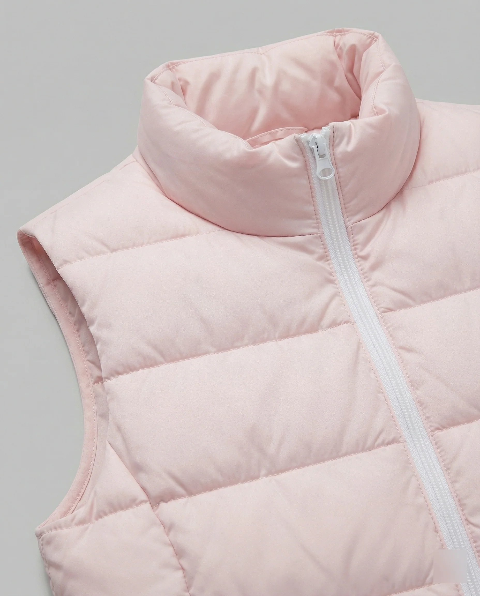 Modische Damen Weste Stehkragen Ärmellos Outdoor Jacke Pink - Image 4