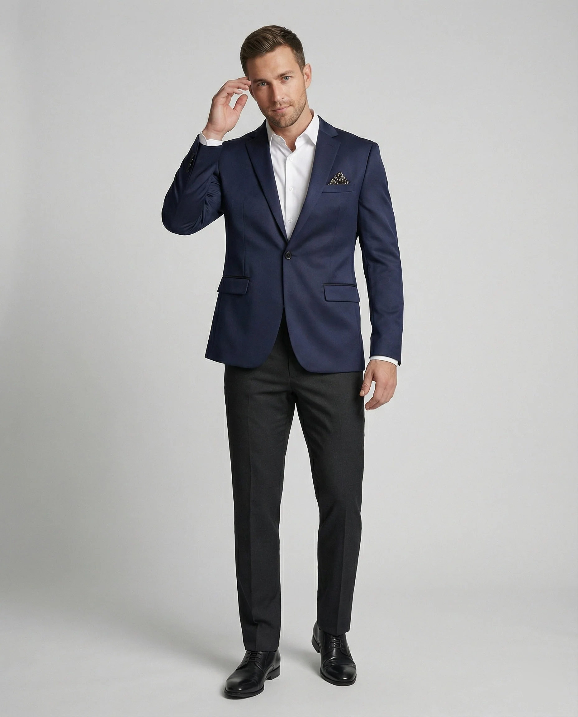 Modische Elegante Herrenjacke Satin - Image 2