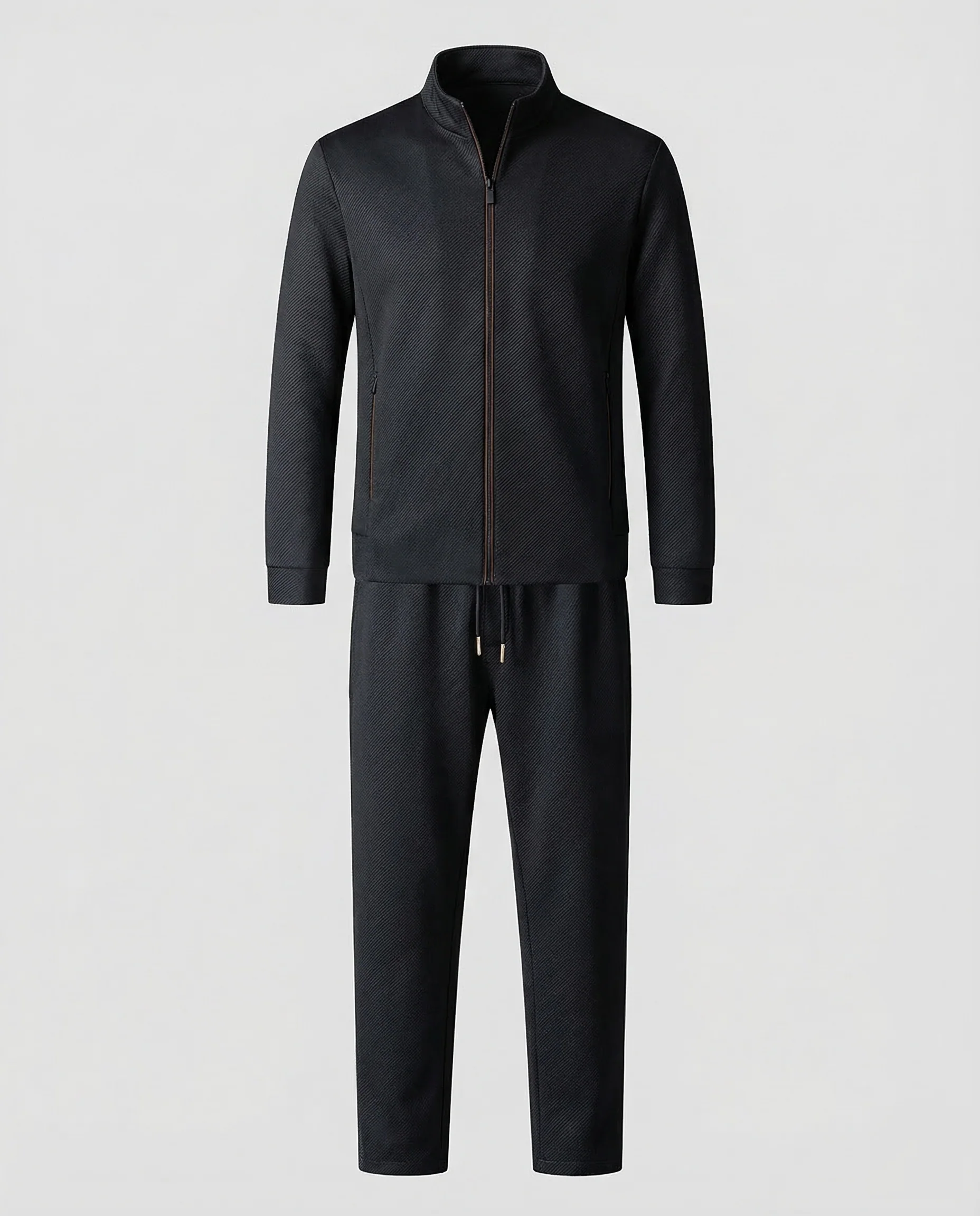Herren Premium Trainingsanzug aus Baumwollmischung mit Reißverschluss & Bequemer Passform | Heidi-Mode - Image 4