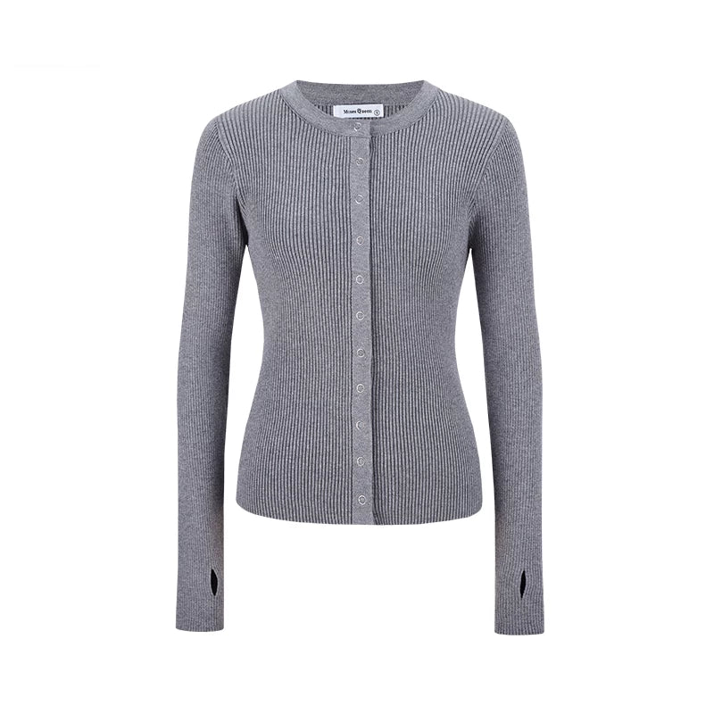 Schmaler Damen Strick-Cardigan Herbst-Jacke in schicken modernen Farben - Image 7