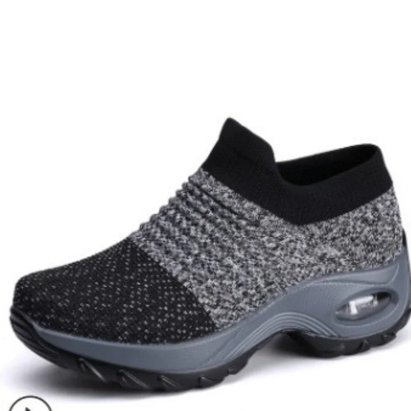 Damen Sneakers Plattform Freizeit Atmungsaktiv Textil Heidi Mode - Image 2