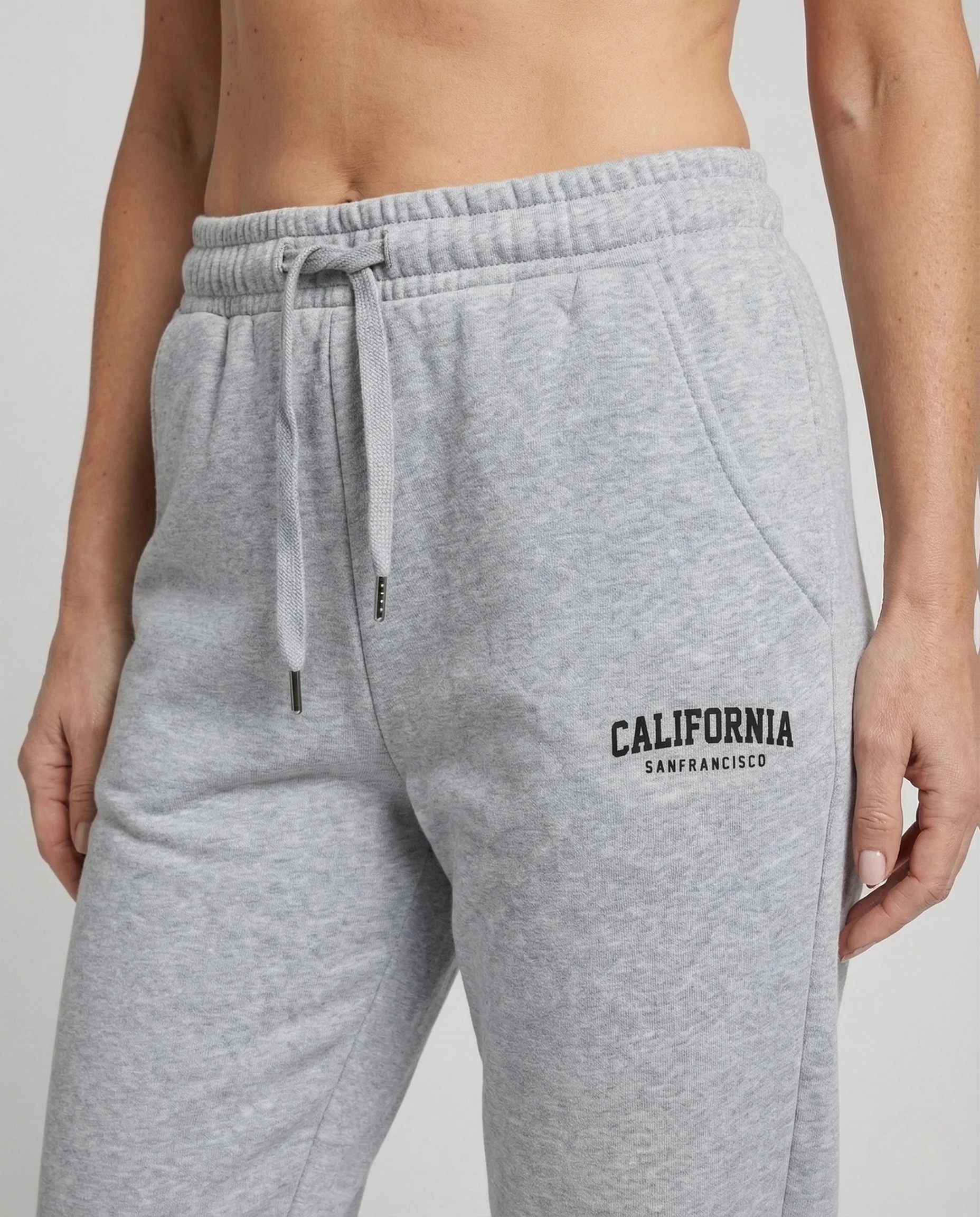 Unisex Baumwollfleece Jogginghose mit College Print - Image 3