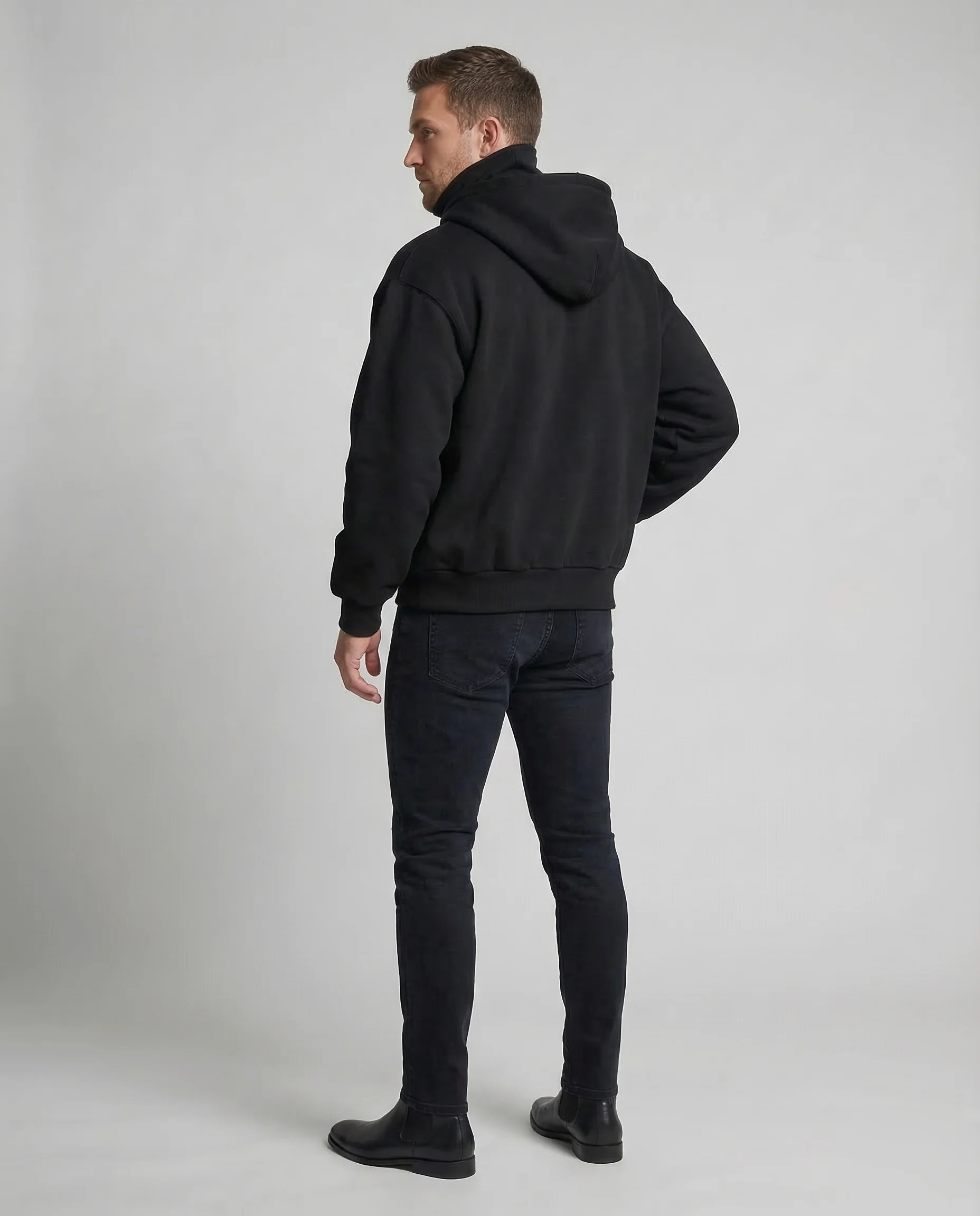 Unisex Sweat Kapuzenjacke mit Reißverschluss und Kängurutasche - Image 4