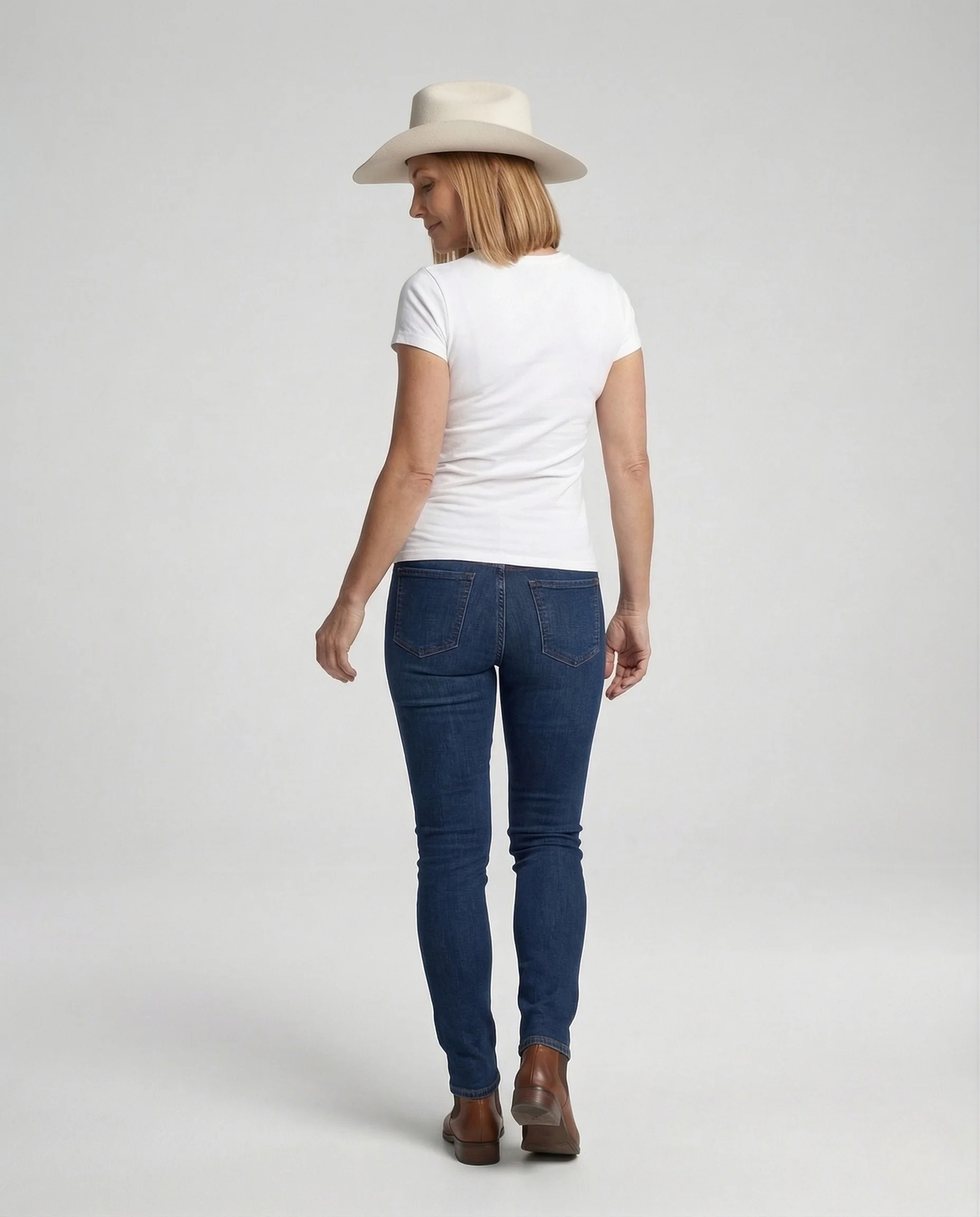 Unisex Western Wollfilzhut mit breiter Krempe & Lederband - Image 4