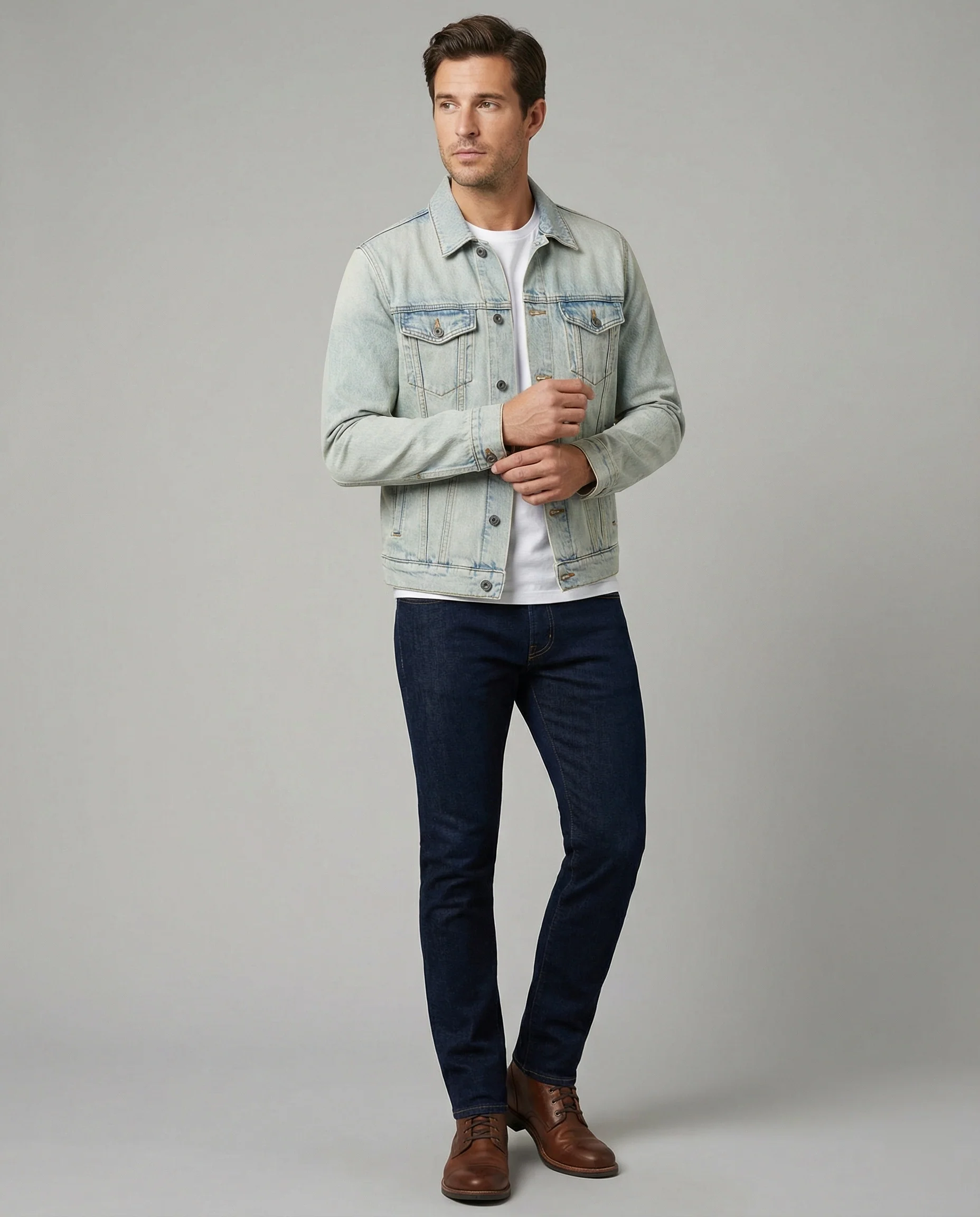 Unisex Jeansjacke Trucker Klassisch - Image 4