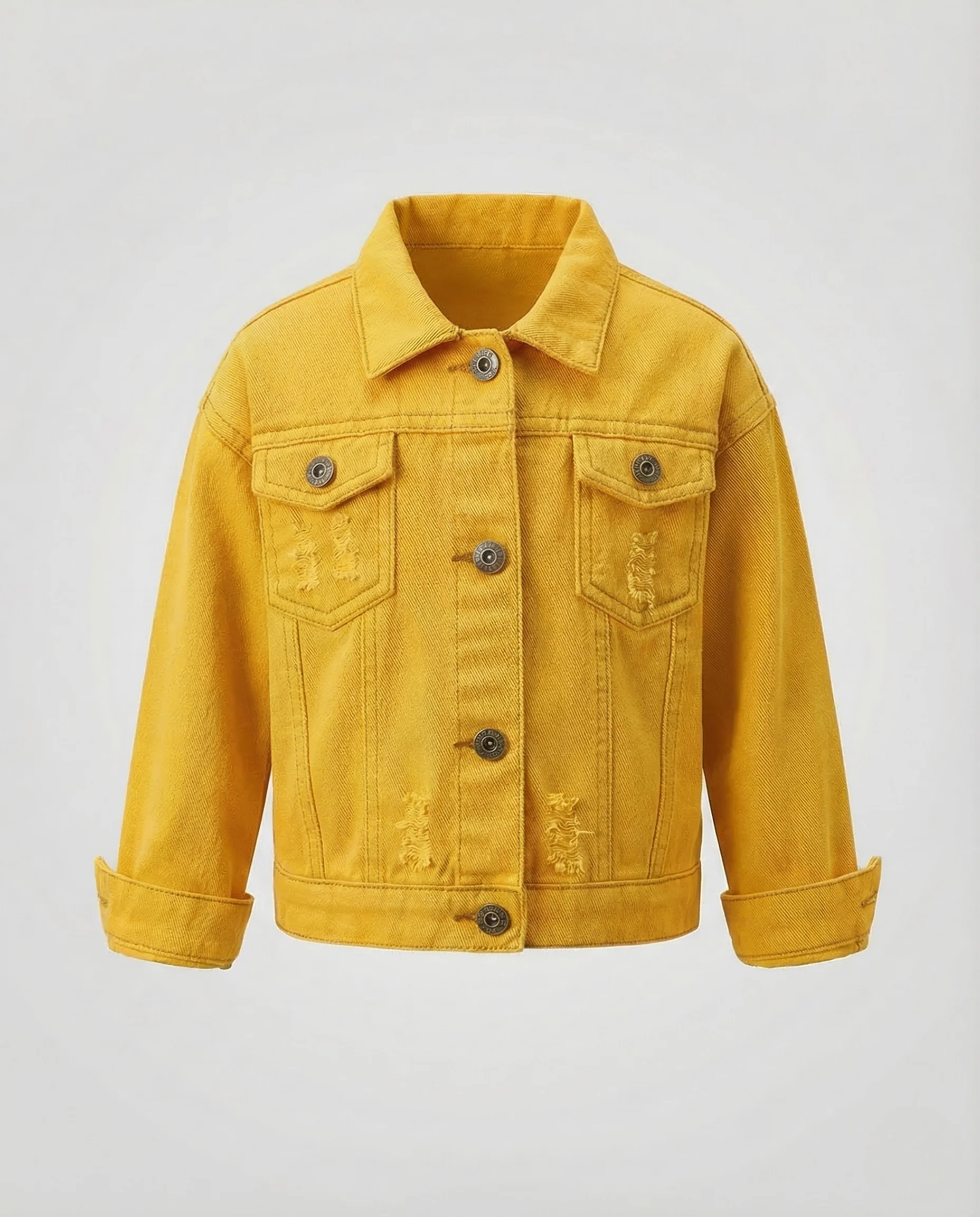 Unisex Kinder Jeansjacke Kurz Used - Image 6