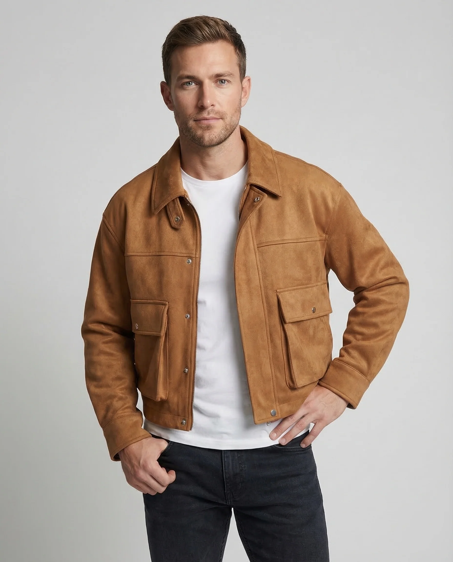 Unisex Veloursjacke Kurz - Image 2