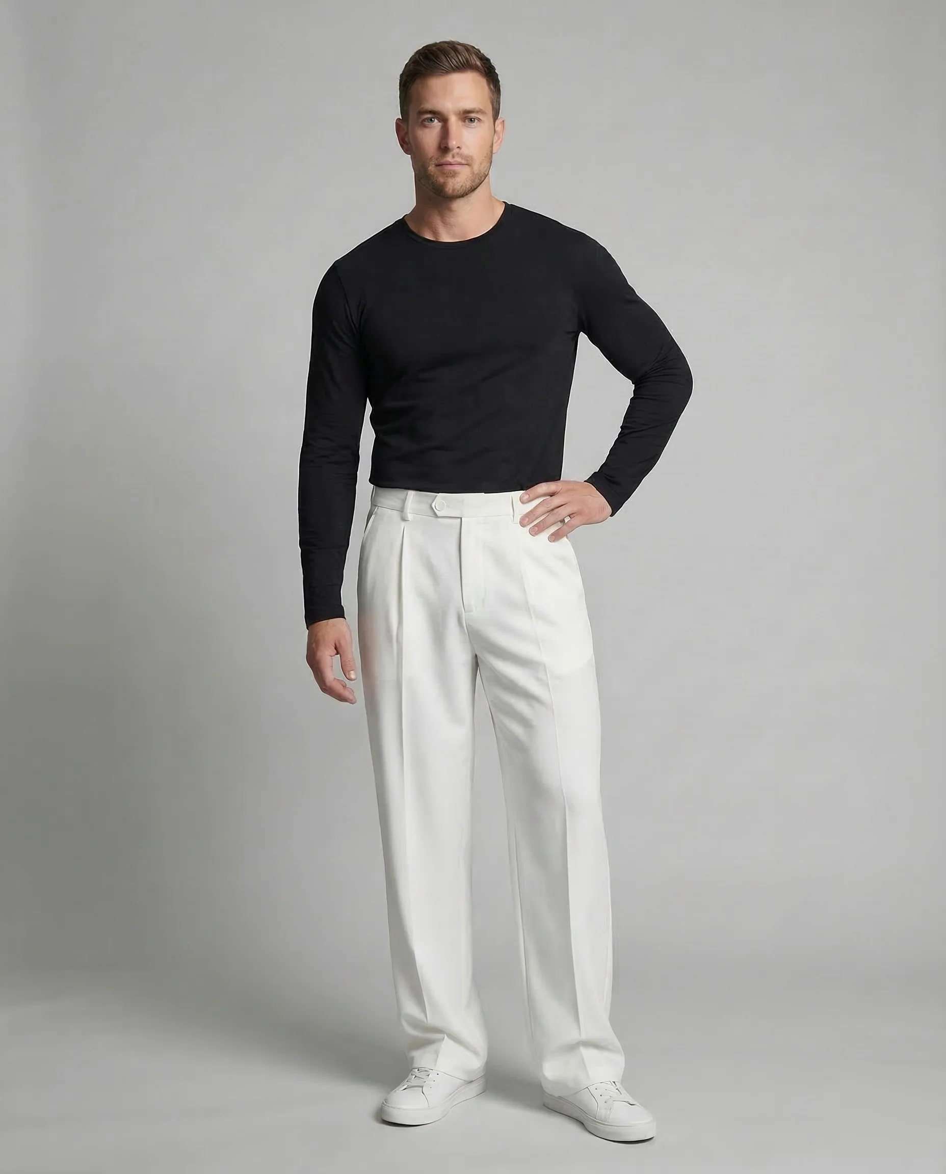 Unisex Stoffhose Weit Bügelfalte - Image 2