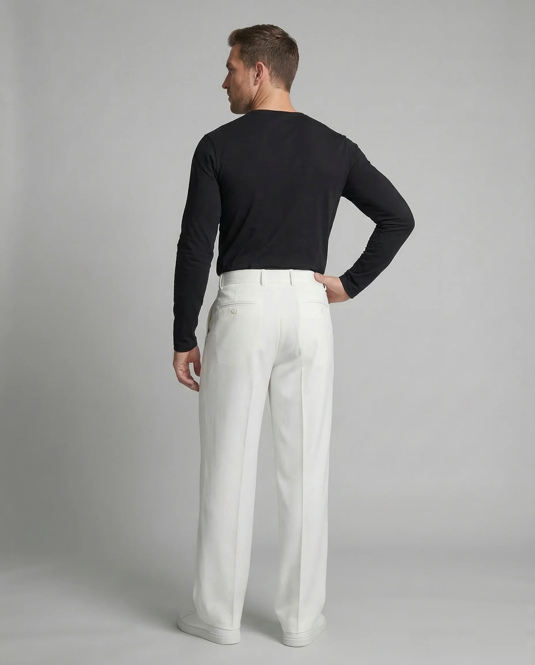 Unisex Stoffhose Weit Bügelfalte - Image 4