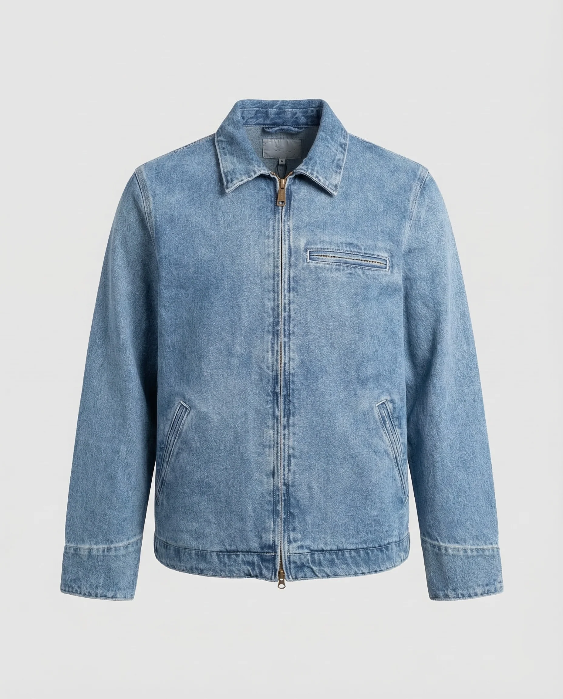 Unisex Jeansjacke Weit Reißverschluss - Image 5