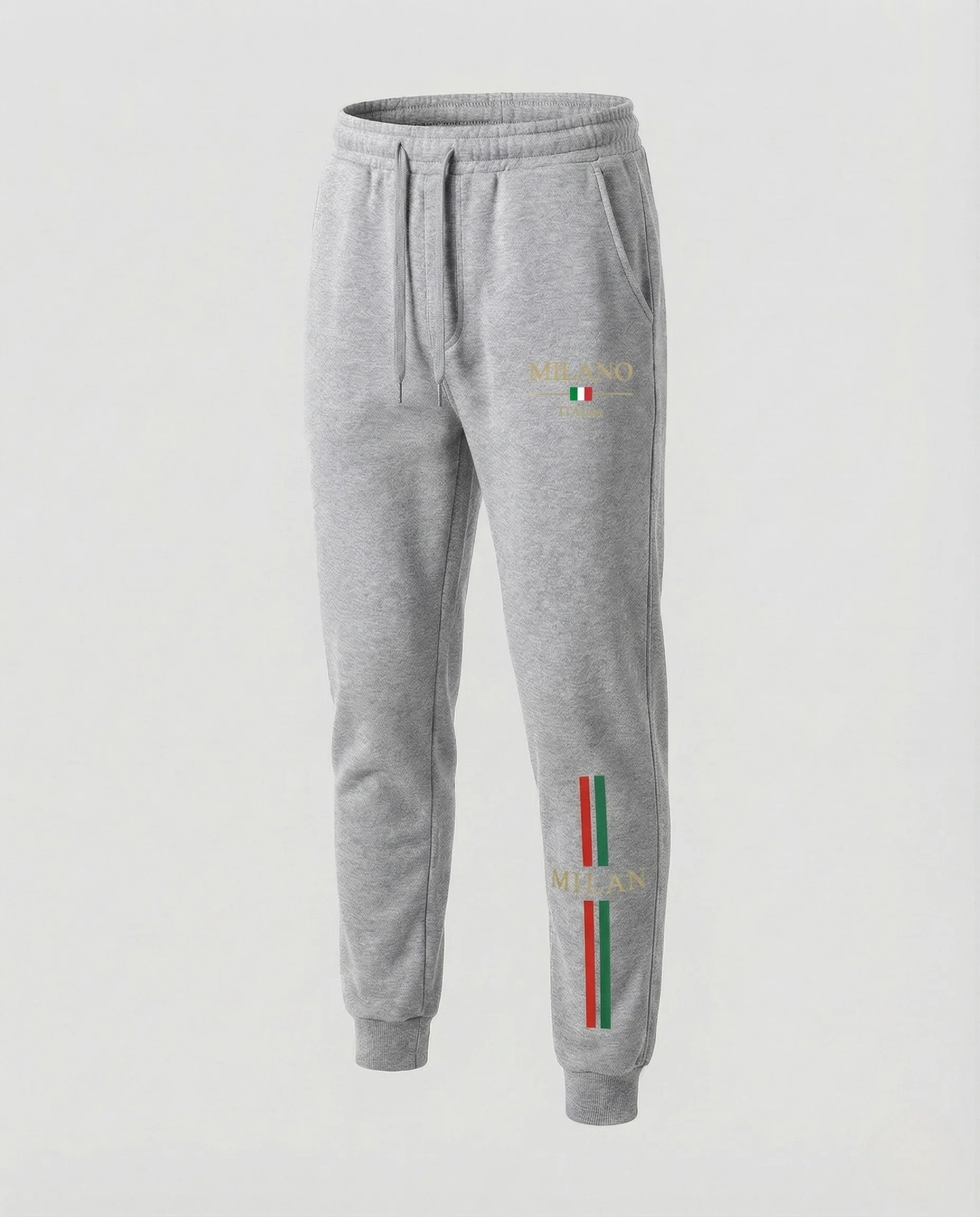 Unisex Fleece Trainingshose schmal mit Print - Image 13