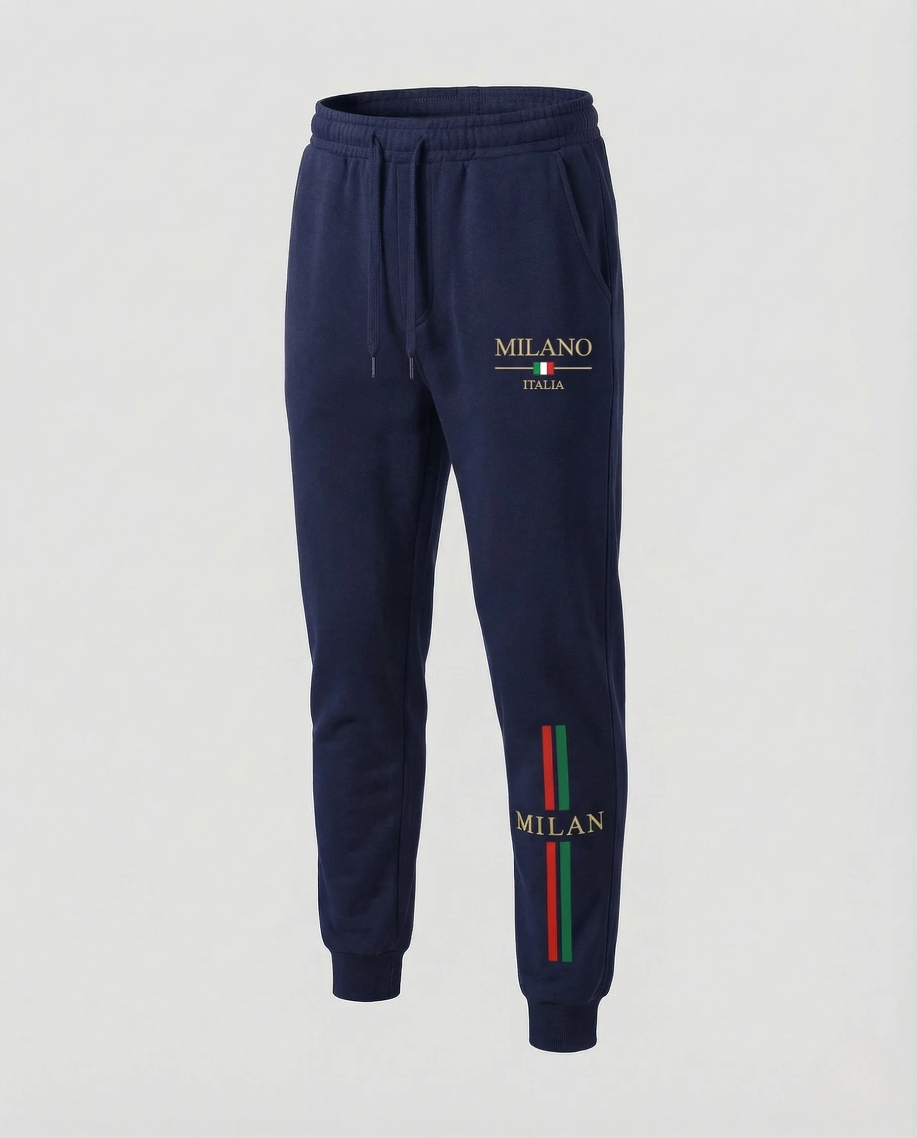 Unisex Fleece Trainingshose schmal mit Print - Image 16