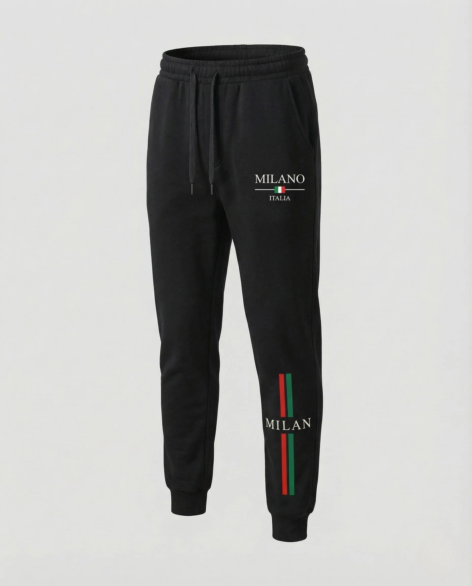 Unisex Fleece Trainingshose schmal mit Print - Image 18