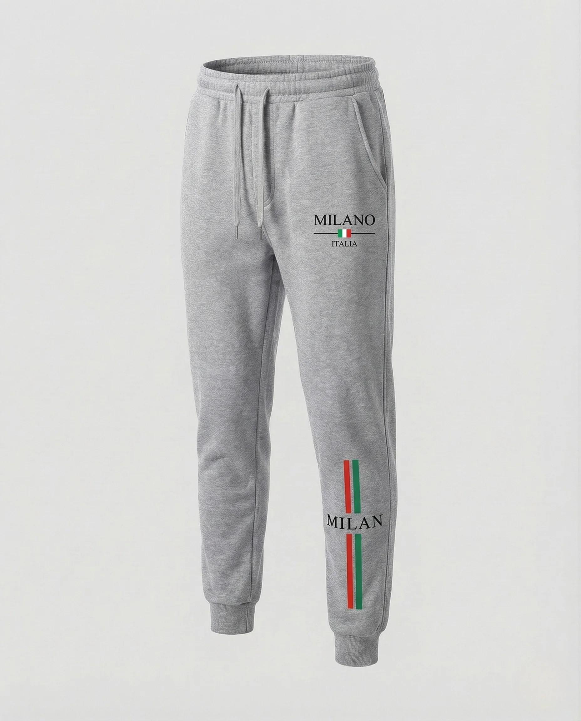 Unisex Fleece Trainingshose schmal mit Print - Image 21