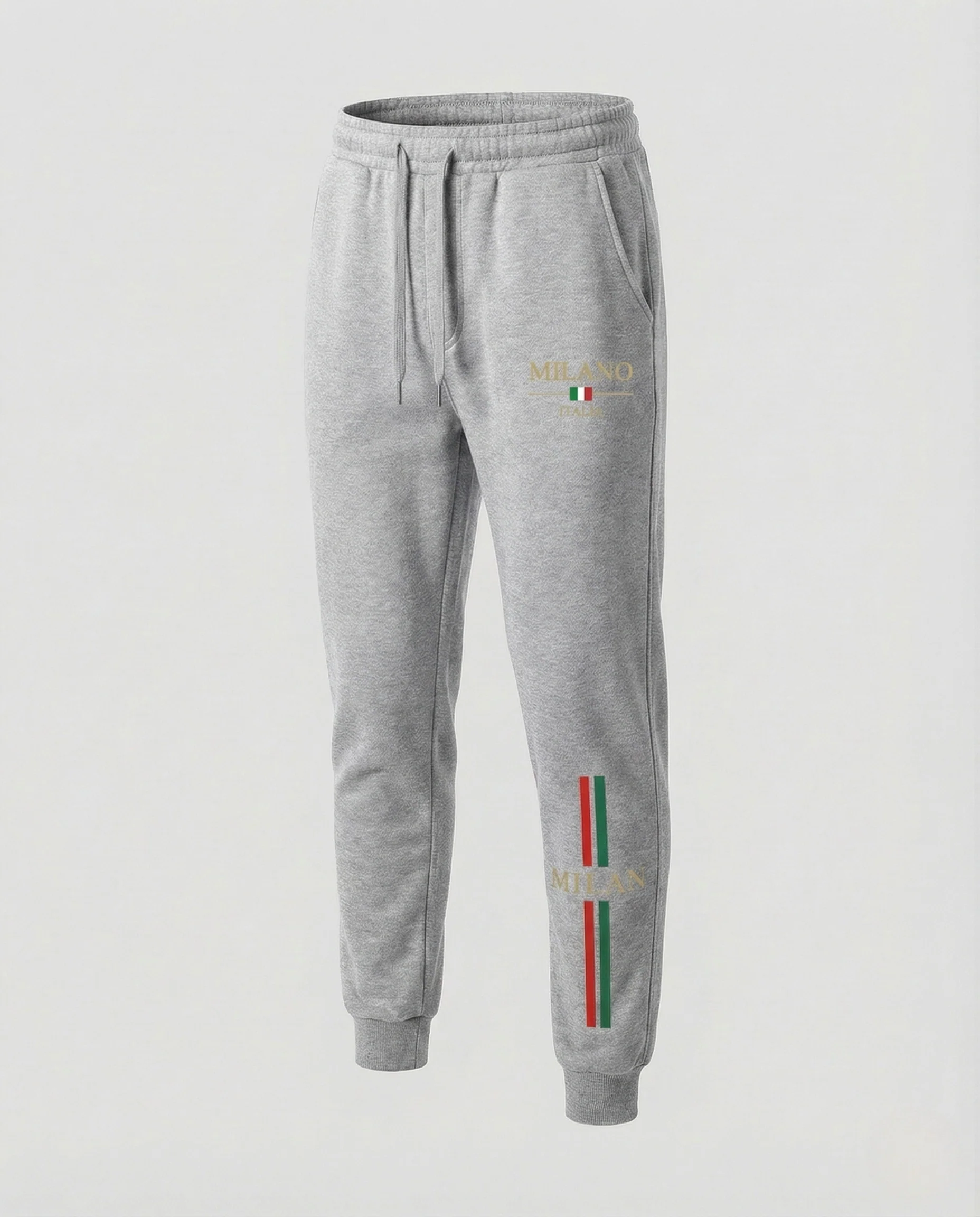 Unisex Fleece Trainingshose schmal mit Print - Image 24