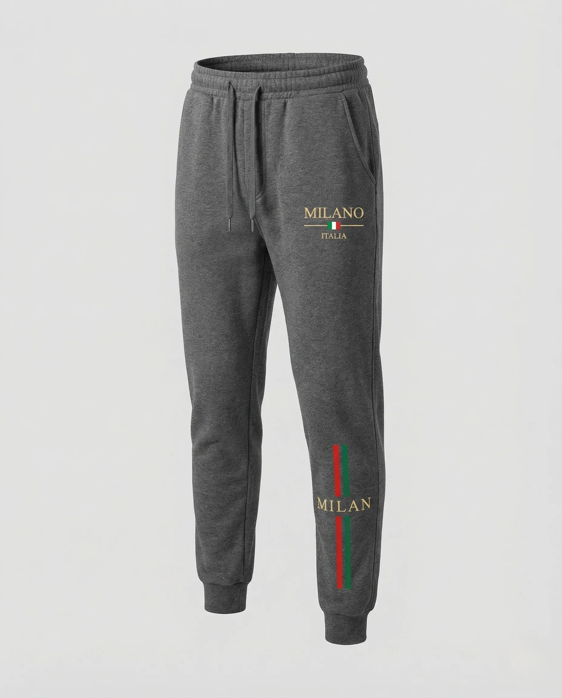 Unisex Fleece Trainingshose schmal mit Print - Image 5