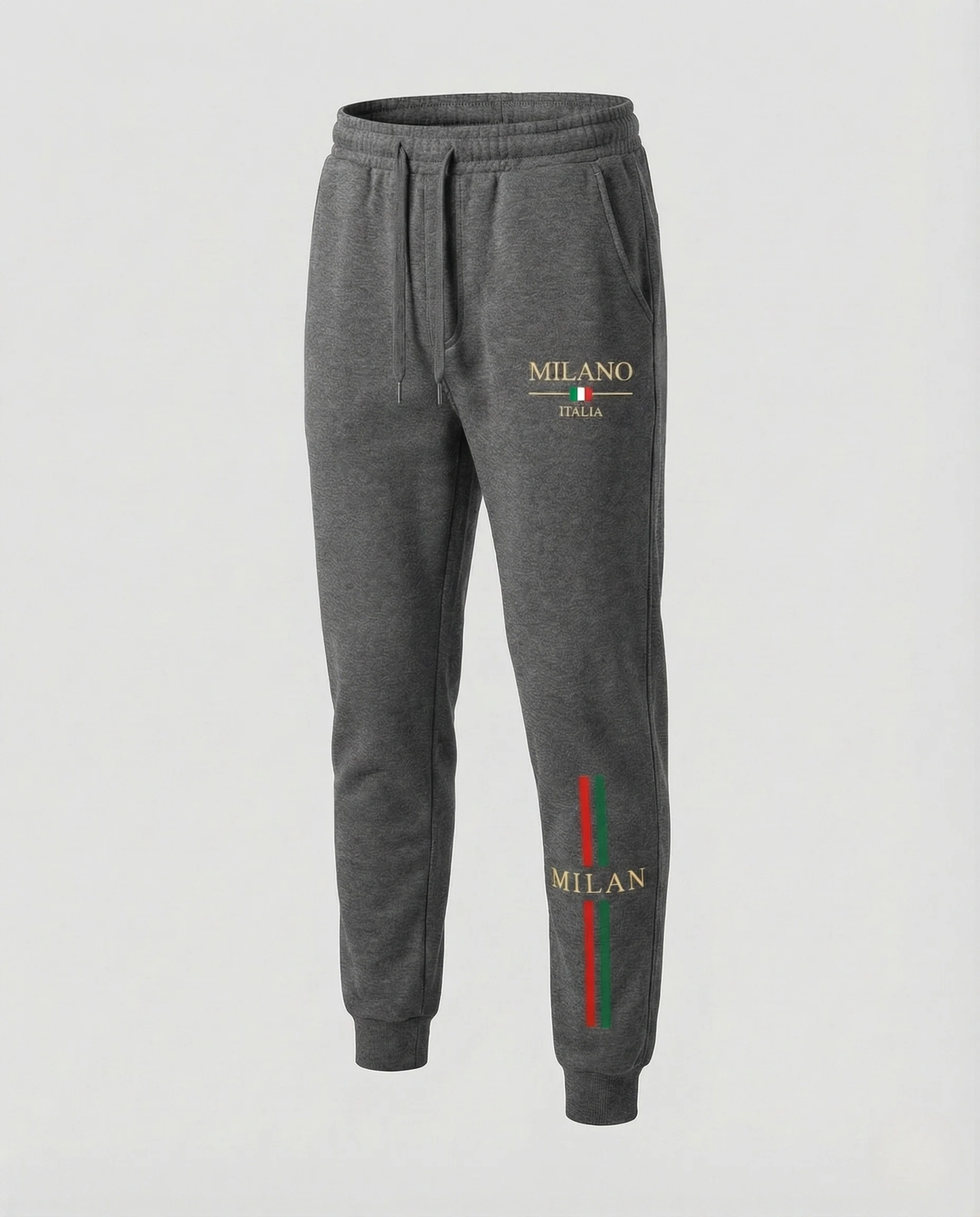 Unisex Fleece Trainingshose schmal mit Print - Image 8