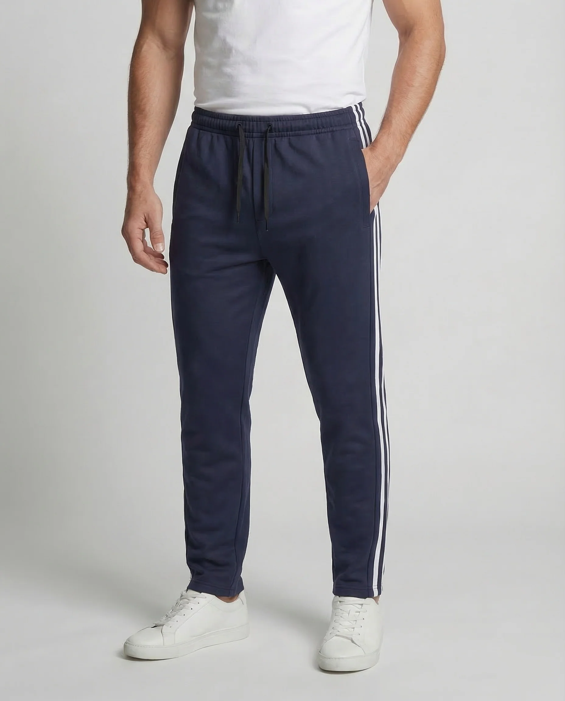 Unisex Jogginghose Streifen Fleece - Image 2