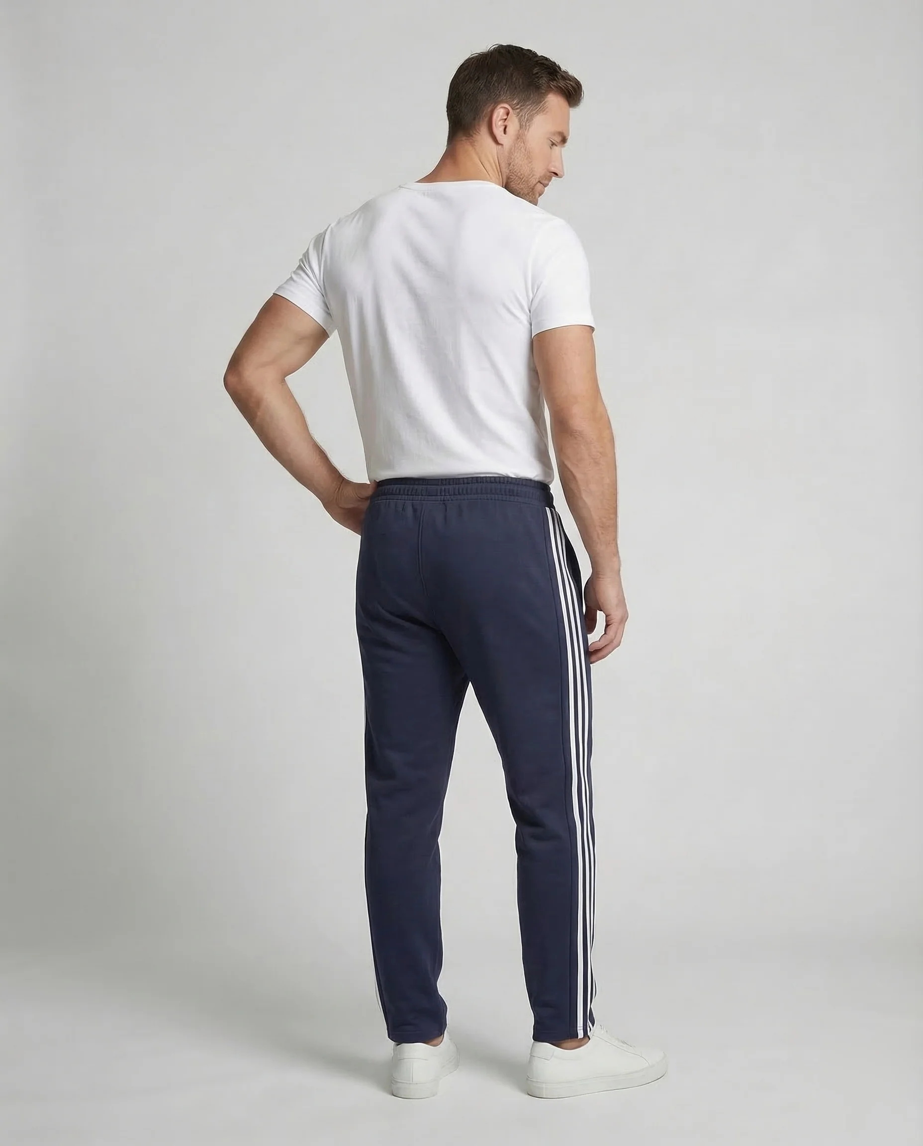 Unisex Jogginghose Streifen Fleece - Image 4