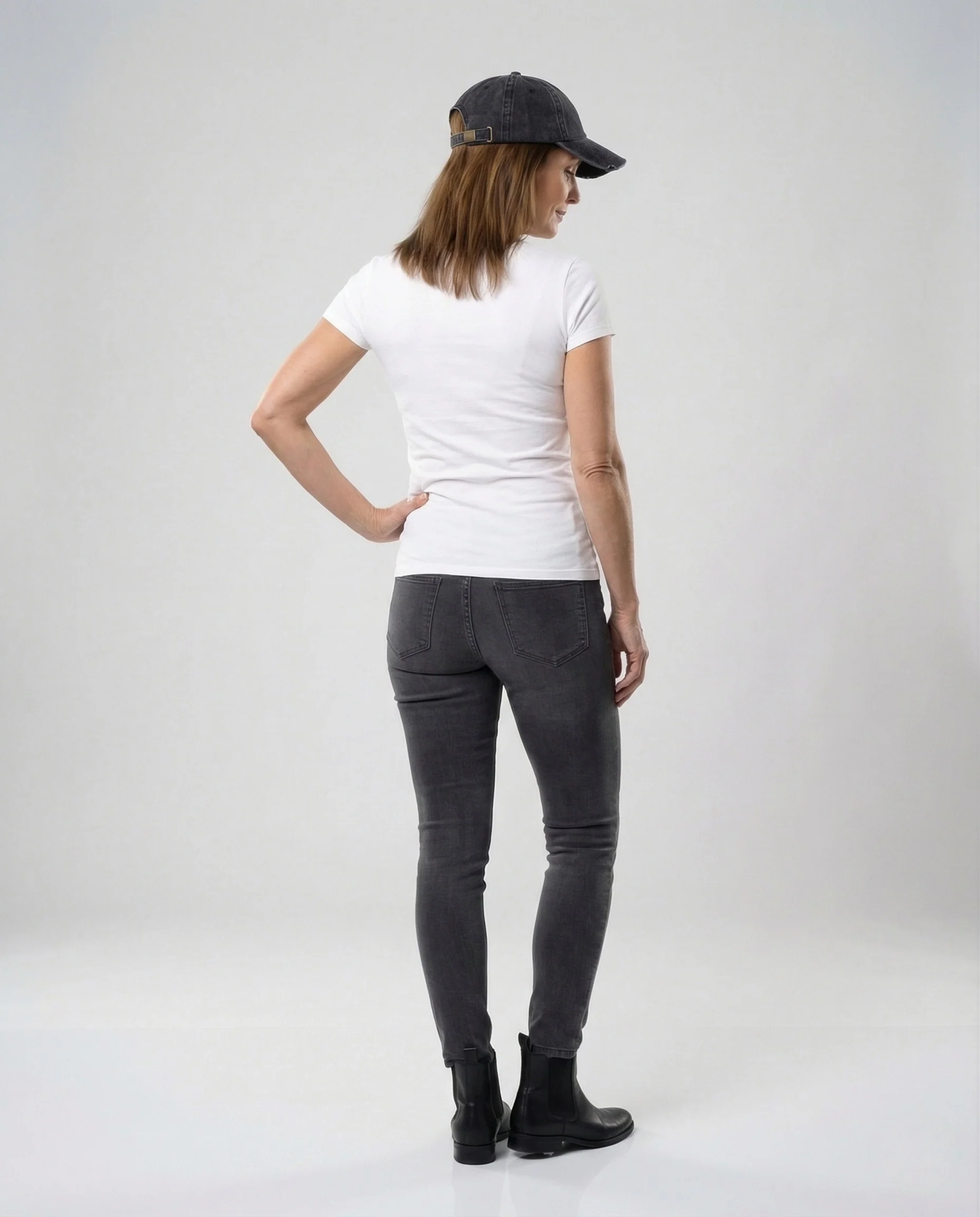 Unisex Retro Baseballcap Gewaschenes Canvas mit Fransen Krempe - Image 4