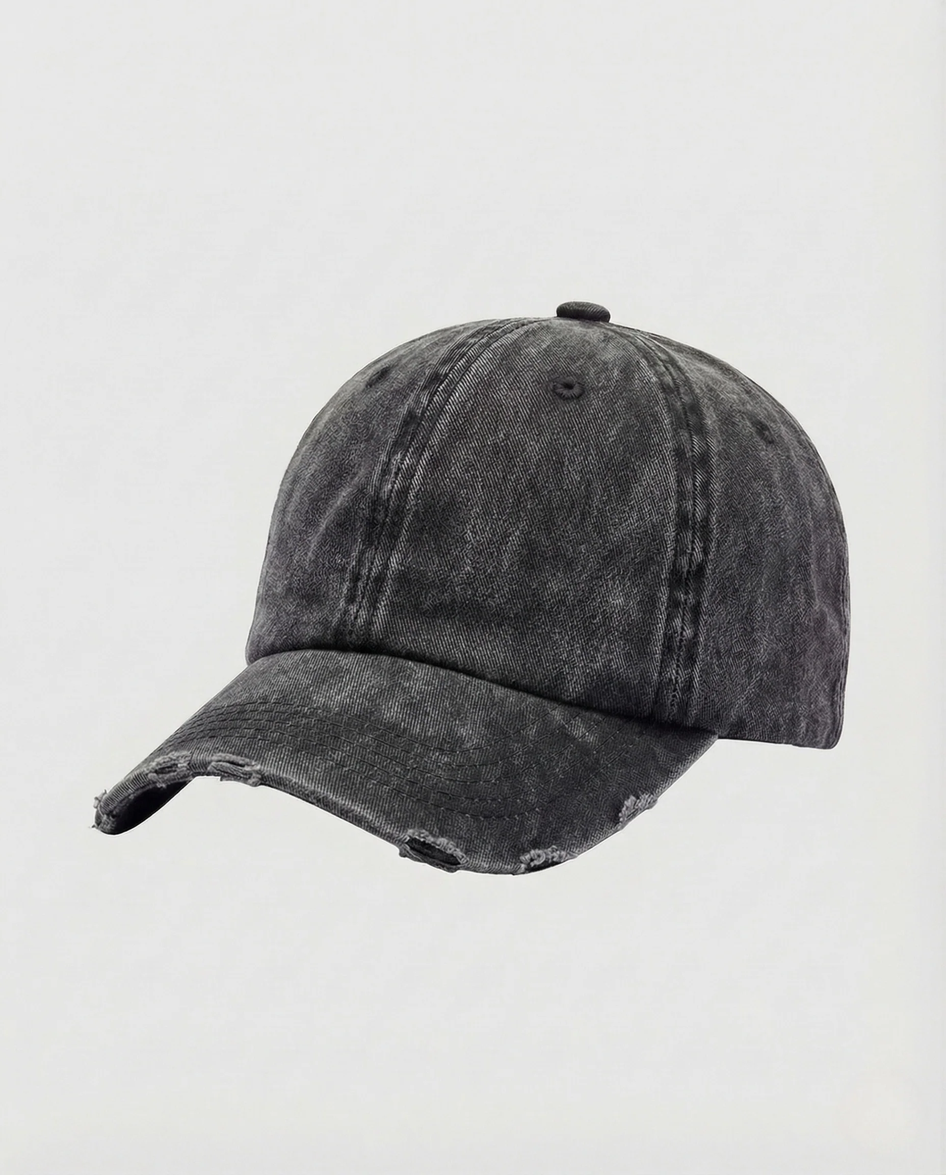 Unisex Retro Baseballcap Gewaschenes Canvas mit Fransen Krempe - Image 7