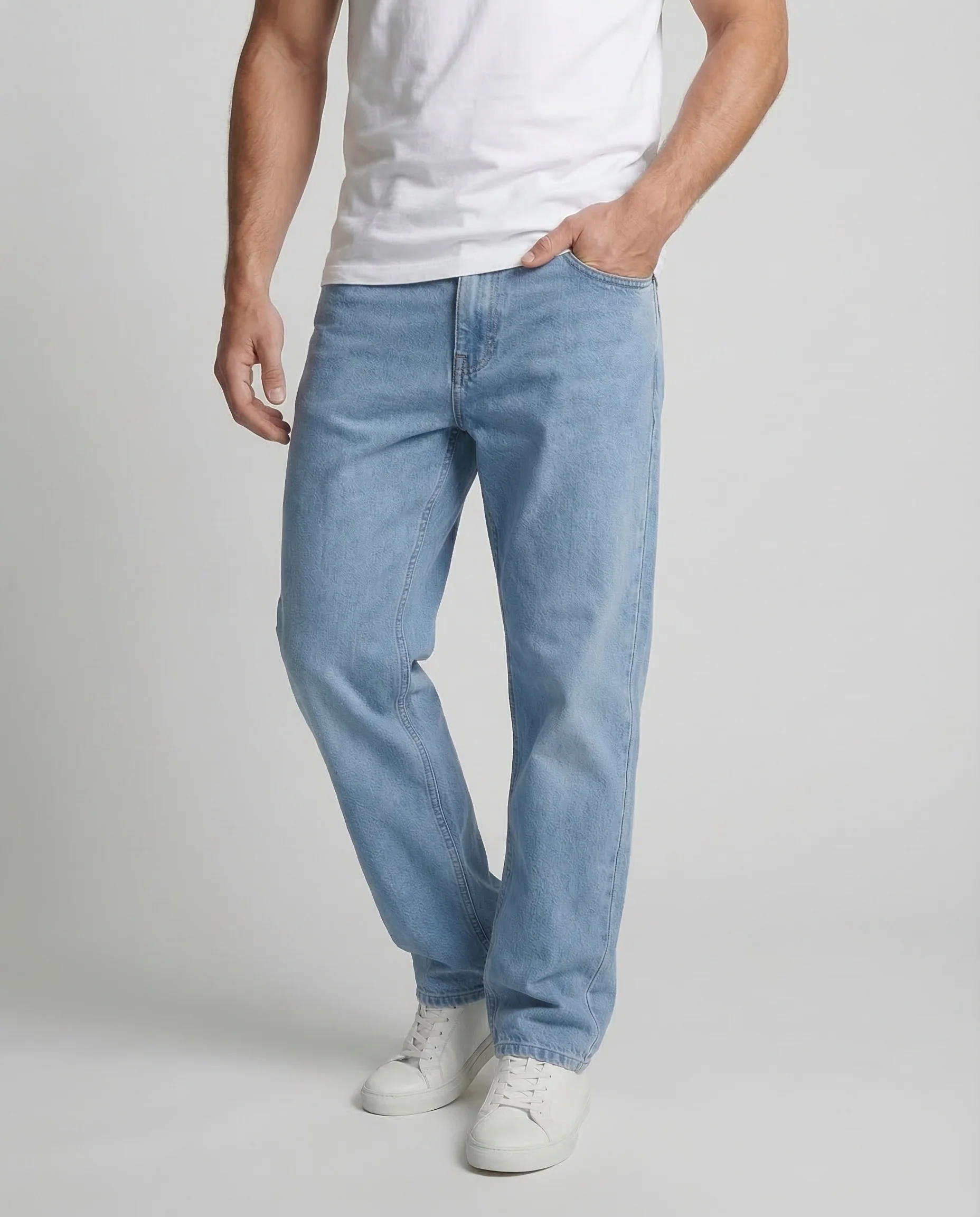 Unisex Jeans Weit Tiefschritt - Image 2