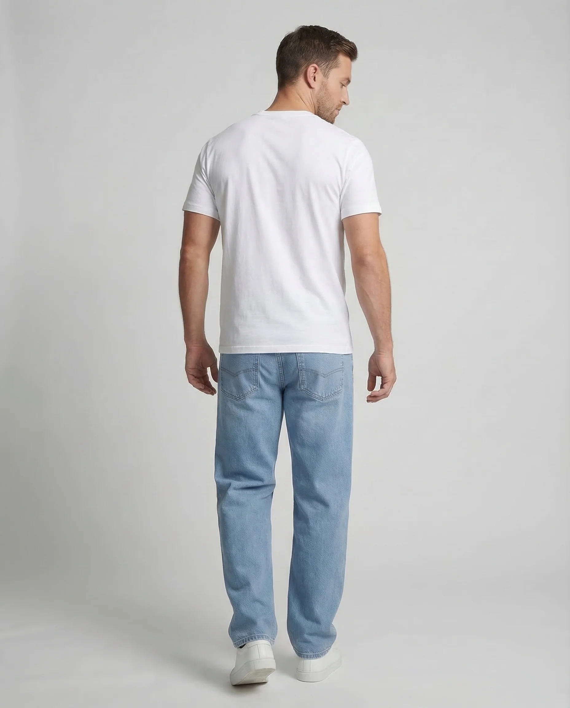 Unisex Jeans Weit Tiefschritt - Image 4