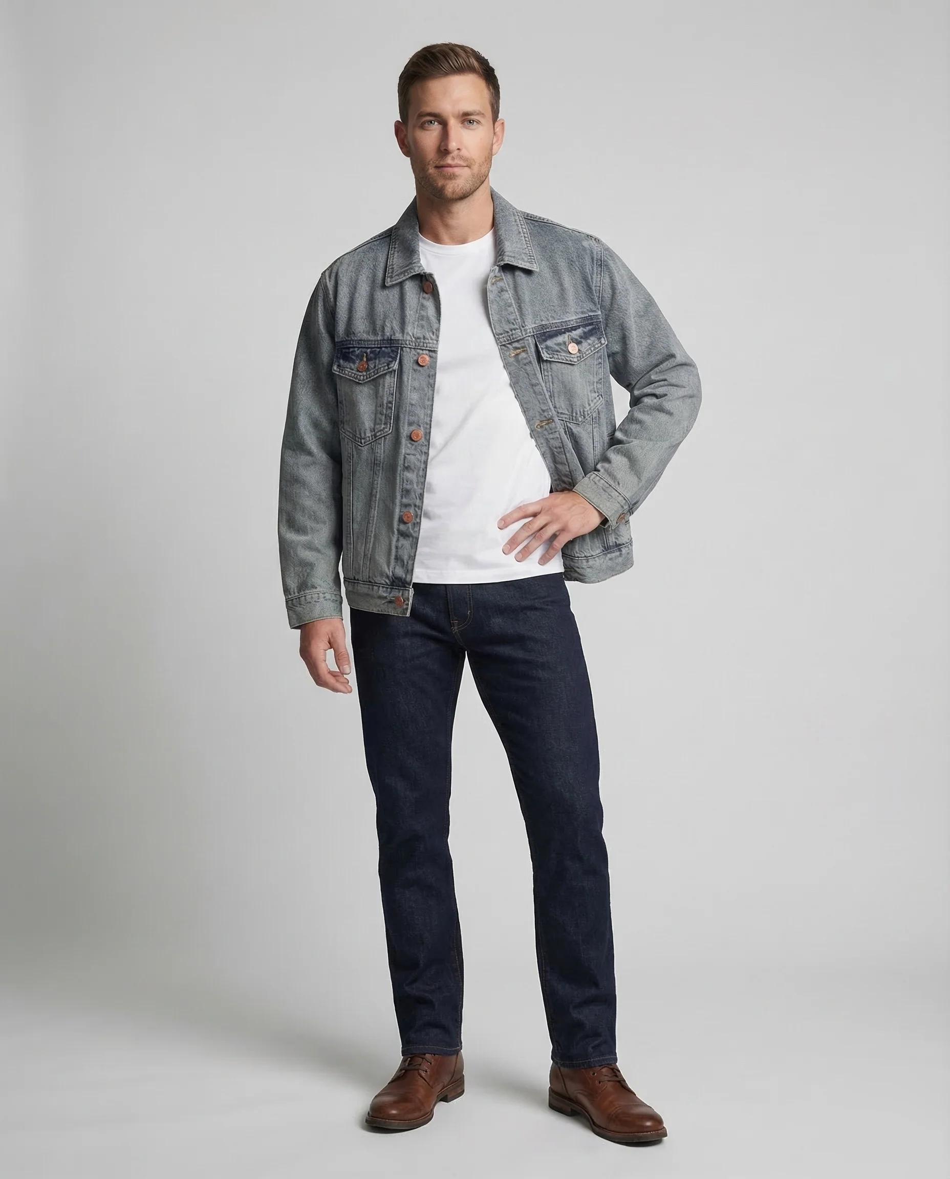 Unisex Jeansjacke Weit